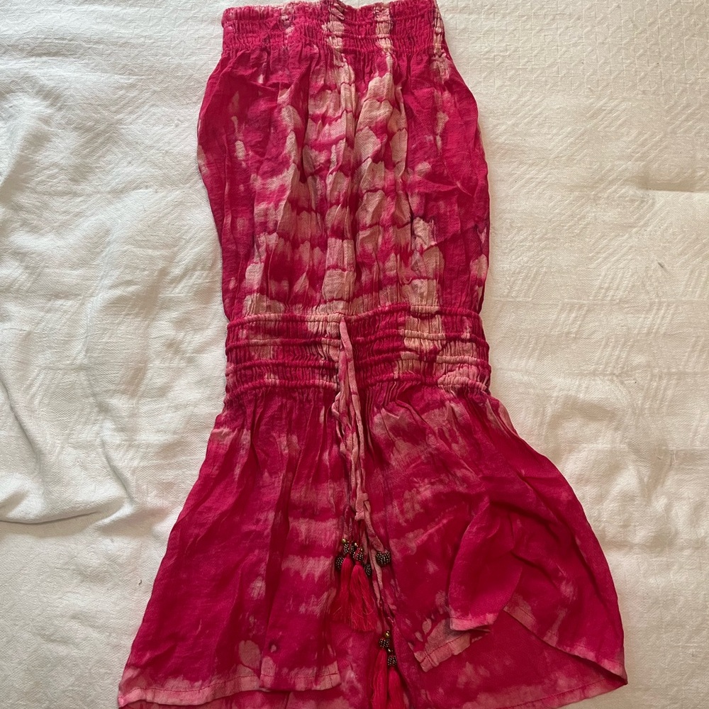 Tiare Hawaii pink mini dress/ swim cover up
